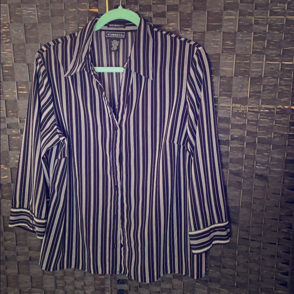 Elements 3/4 sleeve stretch blouse